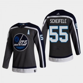 Män Ishockey Winnipeg Jets tröja Mark Scheifele 55 2020-21 Reverse Retro Authentic